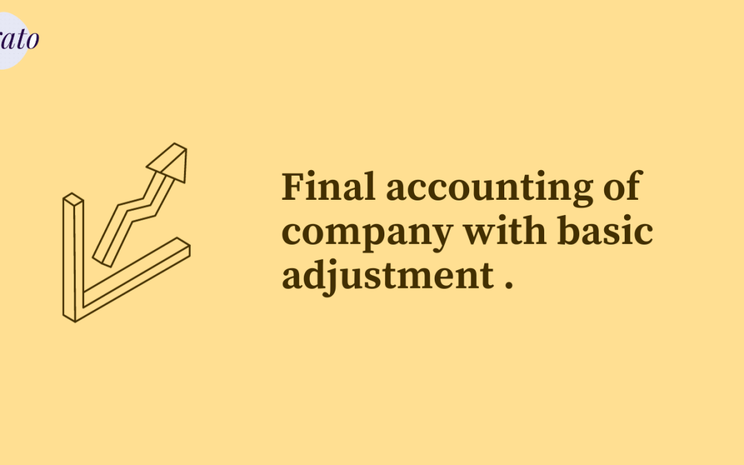 final accounts of company with basic adjustment